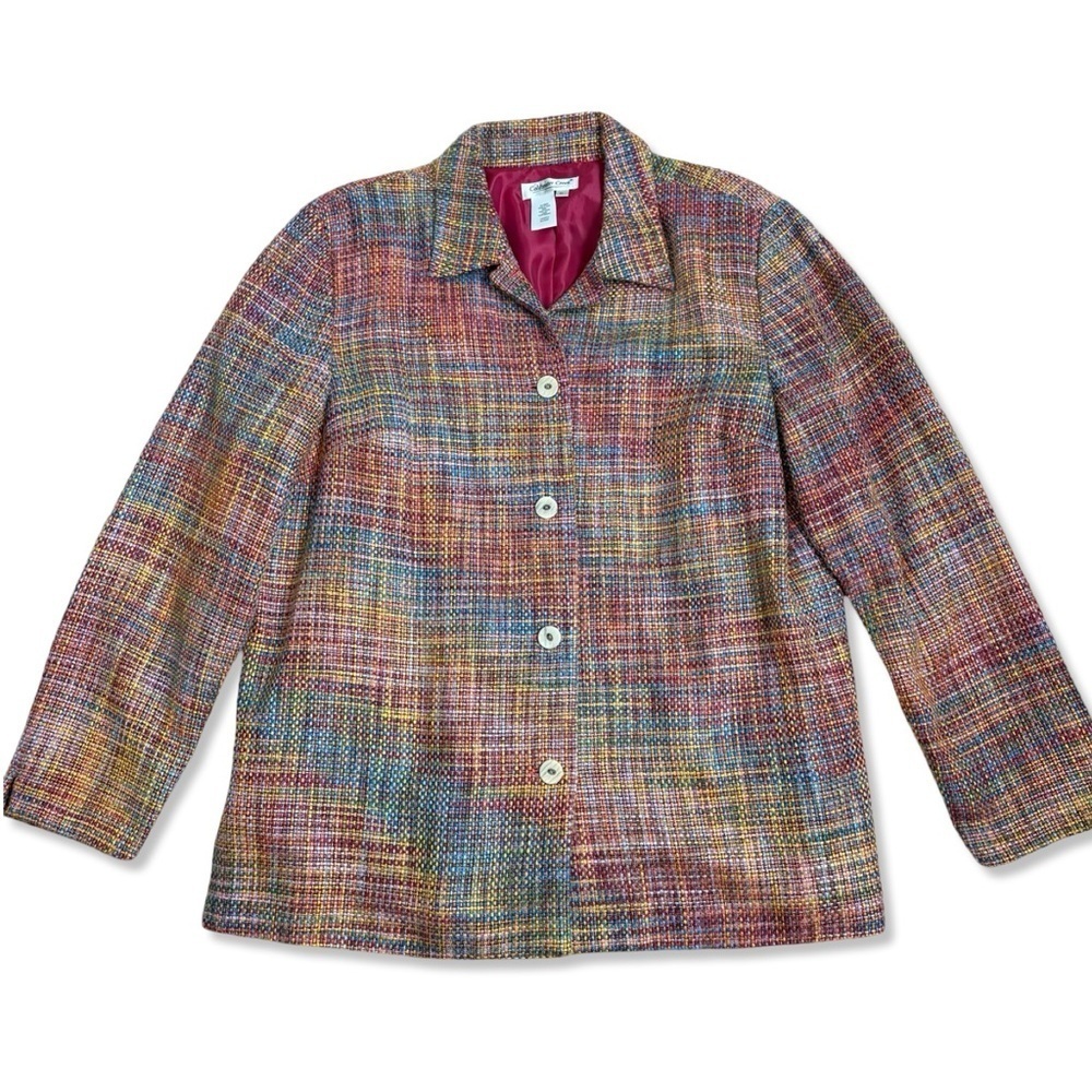 COLDWATER CREEK Multicolor Tweed Jacket